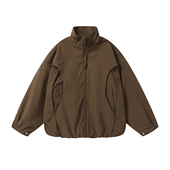 2025冬季 小众设计结构立领棉服外套男女简约高级加厚棉袄上衣 新款