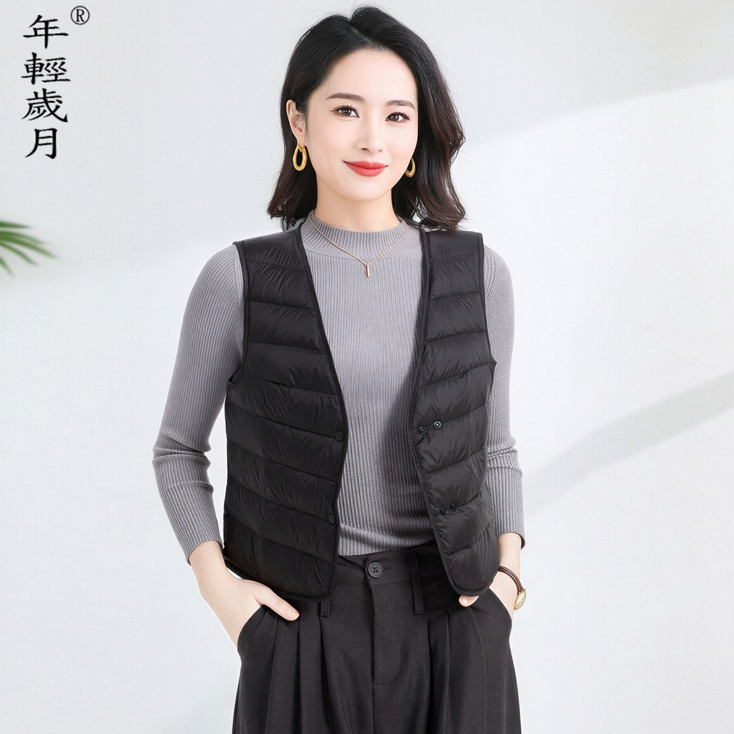 鹅绒羽绒马甲内胆女短款2026秋新款轻薄保暖内搭背心贴身内穿坎肩