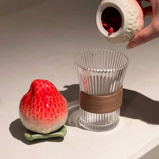 草莓茶叶罐陶瓷密封储存罐精品便携小清新食品级坚果咖啡收纳罐