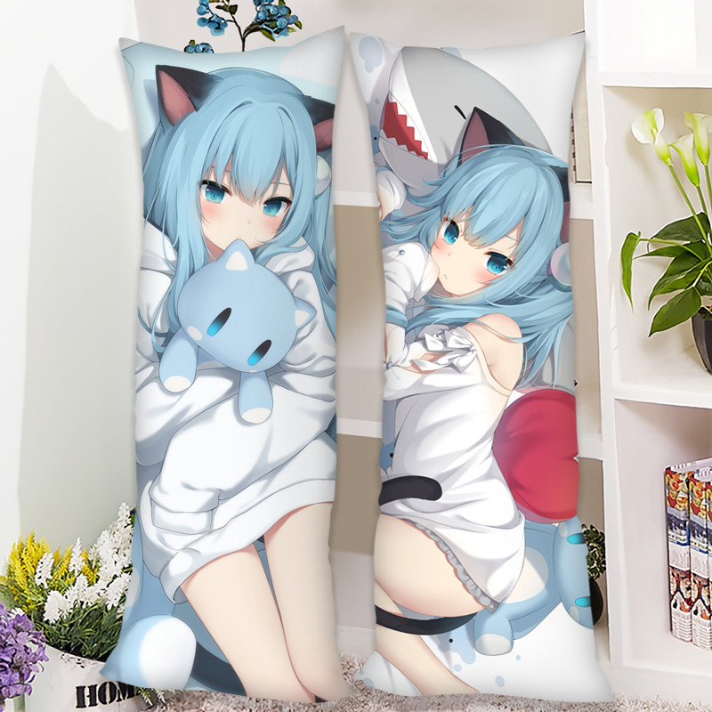 猫羽雫等身抱枕猫耳美少女长抱枕猫娘猫咪蓝发萝莉动漫枕头套靠枕