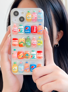 超市瓶子适用小红米k60手机壳k40 pro女款note11 12创意k50 k30至尊k20 10x 8 9保护套k40s k60e立体50电竞版