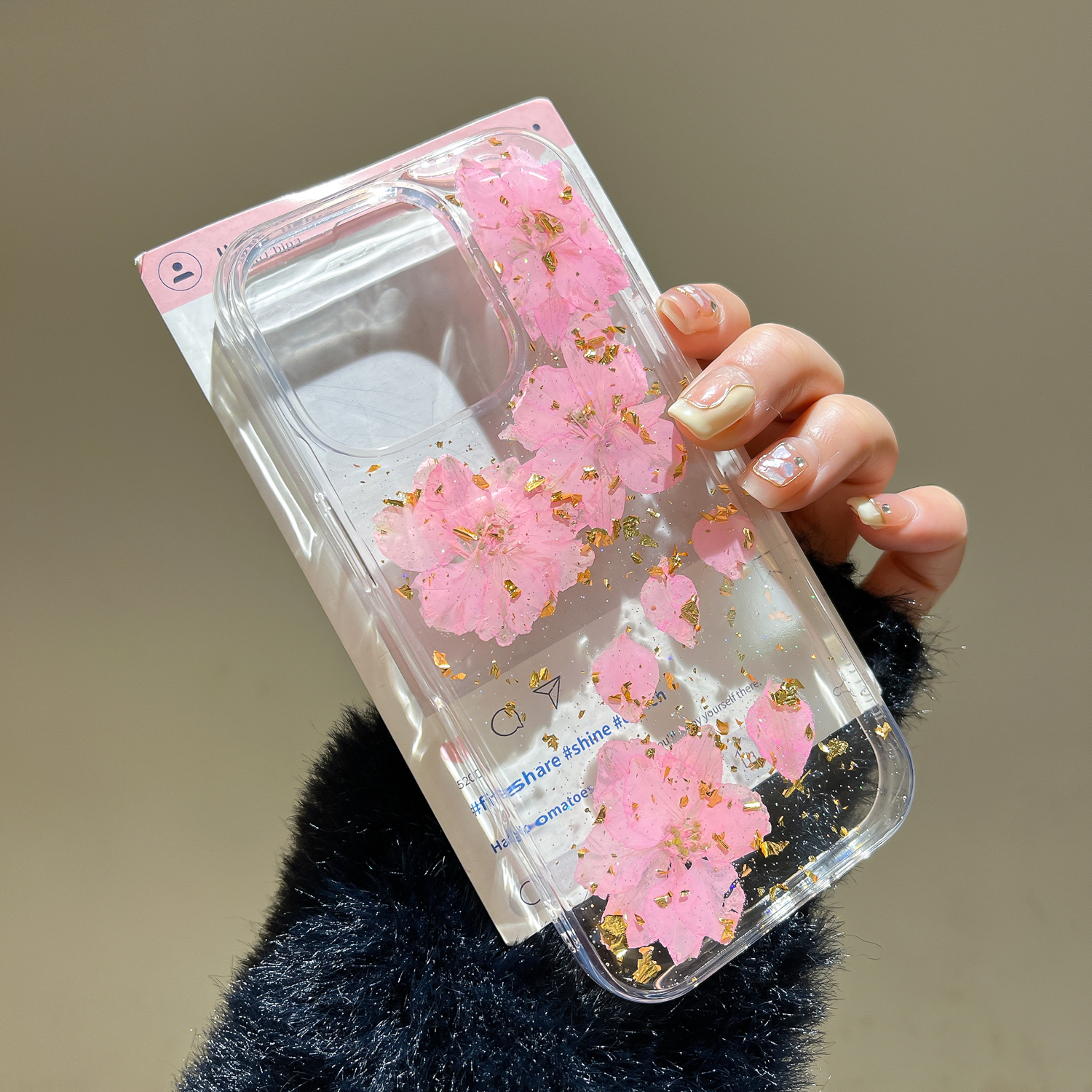 干花樱花适用iphone16 pro max苹果12 13金箔14 15手机壳11保护套XR女款xs真花7 8 plus小众13mini创意中国风