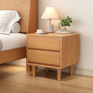 床头柜简约现代简易小型储物柜置物架卧室家用收纳柜子实木多层