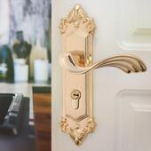 欧式 家用静音执手锁 门锁室内房门锁三件套卧室木门锁把手锁具套装