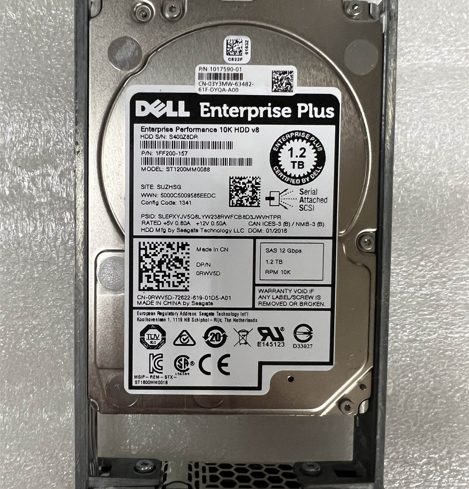 DELL ST1200MM0088 0RWV5D 1.2T 10K 2.5 SAS 128M 康贝 存储硬盘