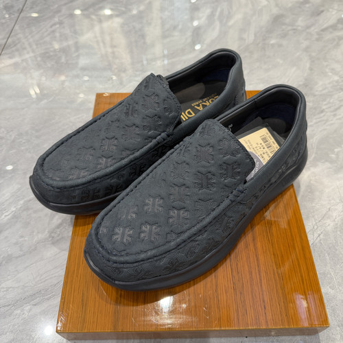路卡迪龙秋冬鹿皮一脚蹬男乐福鞋