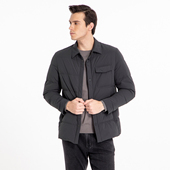 休闲立领羽绒服 工装 354246259 四面抗皱白鸭绒男士 路卡迪龙秋冬款