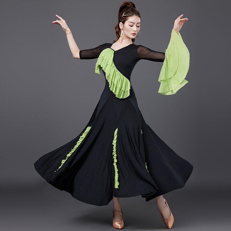 妹姿彩摩登舞练习连衣裙