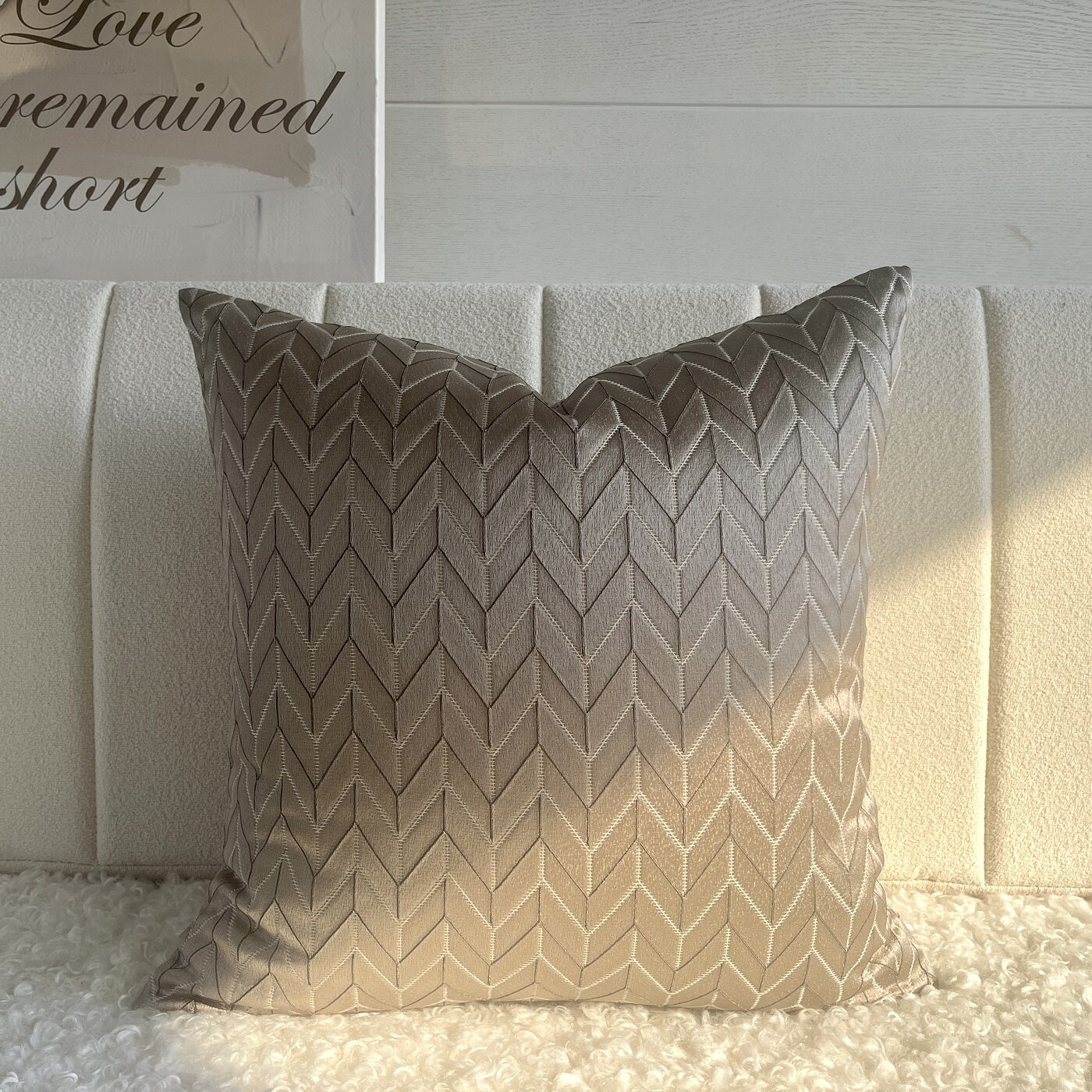 现代简约轻奢简约几何高精密提花沙发抱枕靠垫套酒店床头靠背双面