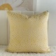 抱枕靠垫黄色轻奢提花面料沙发床上靠背靠枕正方形枕套