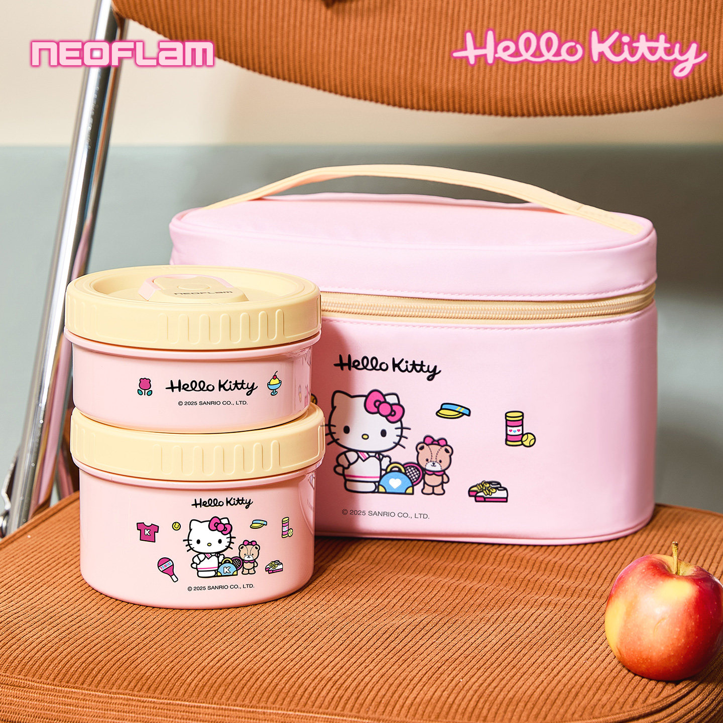 Neoflam三丽鸥Hello kitty饭盒凯蒂猫不锈钢便当盒2026新款餐盒