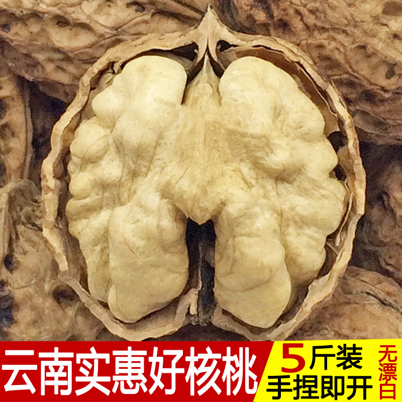2024年新货纸皮核桃壳薄仁白云南