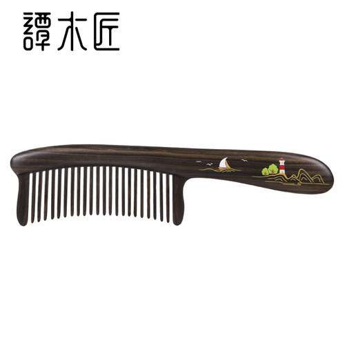谭木匠镶齿梳按摩木梳护发