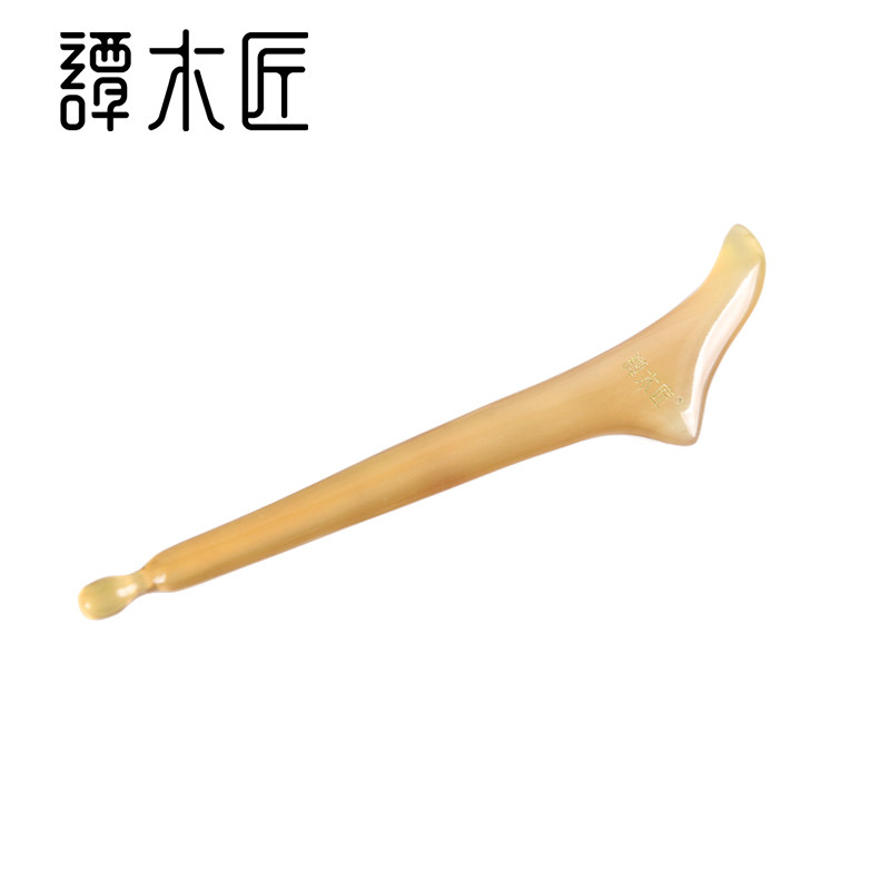 谭木匠马蹄莲按摩板美容板天然羊角手感细腻节日礼物