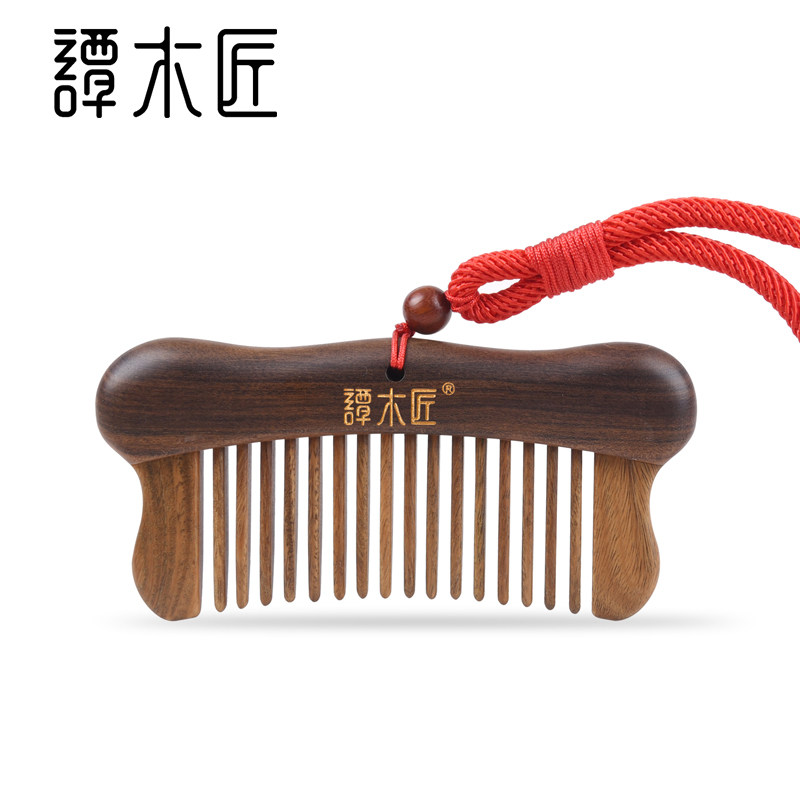 谭木匠女神节新品镶齿梳福常在专用蓬松护发经络按摩