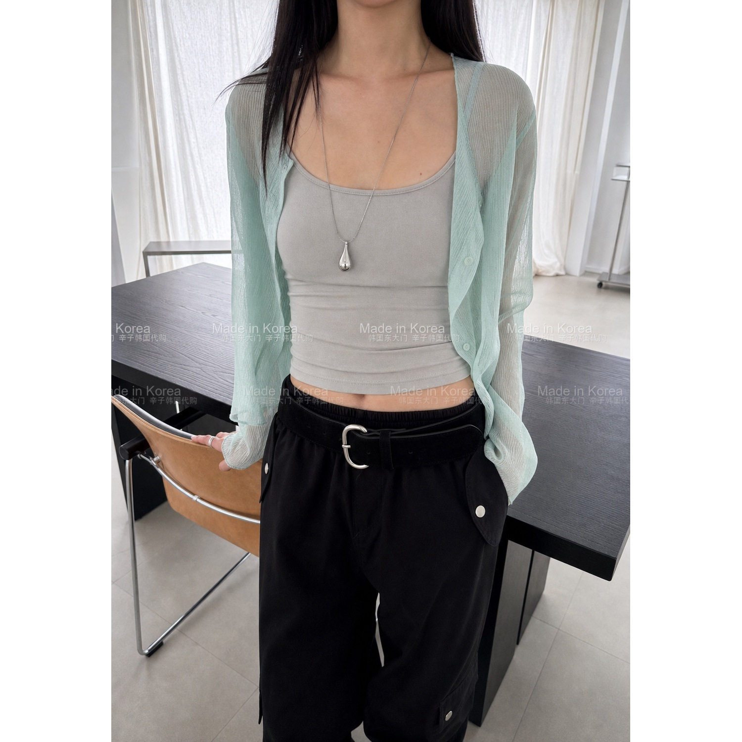 韩系夏季薄款防晒针织开衫女