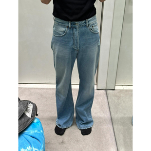 现货 Jmacuuuu P004 2021M 日本冈山进口 浅蓝微喇牛仔裤 男装