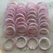 天然粉水晶手镯甜美少女冰种芙蓉石透粉晶细款 莫桑时尚 桃花送闺蜜