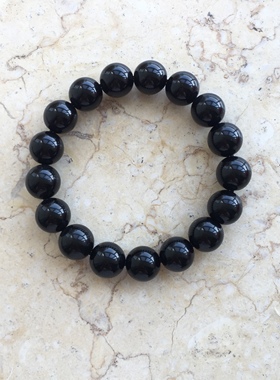 天然黑曜石情侣手链百搭