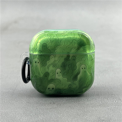 创意绿色幽灵半透适用华为freeclip2保护套Freebudspro4耳机壳freebuds6i硅胶5i无线pro3蓝牙se2/se3/7i