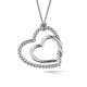 Continuance® Yurman Heart David 项链银色心形女式 Necklace