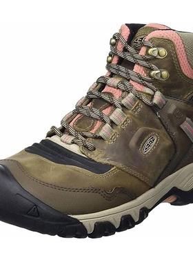 代购KEEN女士徒步鞋防水防滑缓震户外靴中帮系带登山鞋