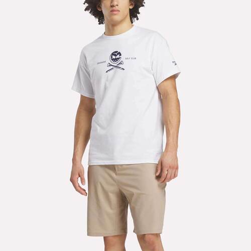 海外代购Reebok/锐步男士高尔夫上装短袖圆领球场运动休闲挥杆