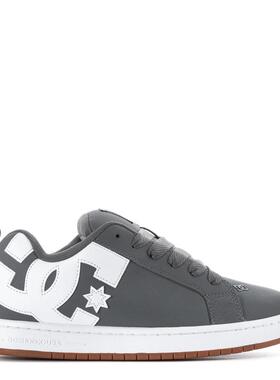 代购DC SHOES男士滑板鞋耐磨防滑轻便缓震灰色白色橡胶底