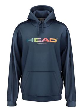 代购HEAD海德男士连帽卫衣保暖透气舒适保暖性强深蓝色棉涤混纺