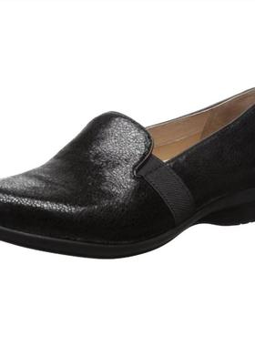 代购dansko女士乐福鞋透气软底缓震防滑黑色裂纹纹理弹性侧边