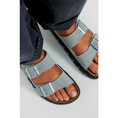 海外代购Birkenstock女士一字拖舒适防滑厚底双带夏季日常