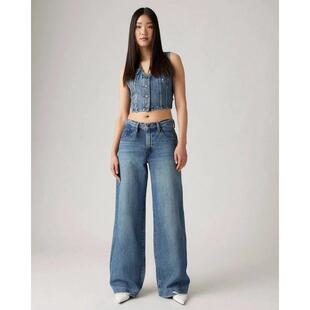 代购Levis李维斯女士牛仔裤舒适耐磨宽松直筒日常通勤女裤