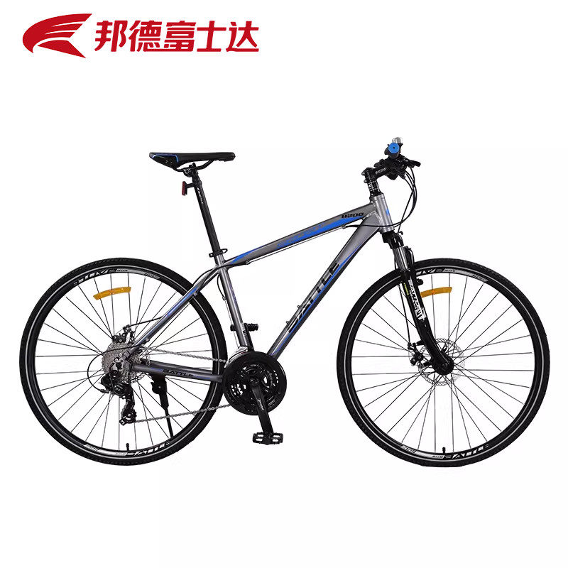 邦德富士达平把公路自行车27速禧玛诺变速男女学生车减震单车B200
