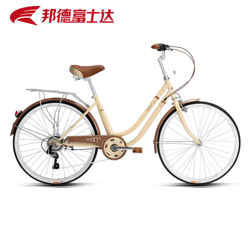 富士达自行车女式款24寸学生大人代步用轻便通勤车复古经典款单车