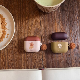 栀子花适用于Airpodspro3保护套AirPods4艺术耳机套aipods2/AirPodspro2苹果airpods3小众创意磨砂菲林耳机壳