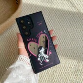 S25全包镜面硬壳s23 S22 文艺小众手机壳可爱三星s21 爱心女孩适用于三星s24ultra s24 s23ultra防摔壳