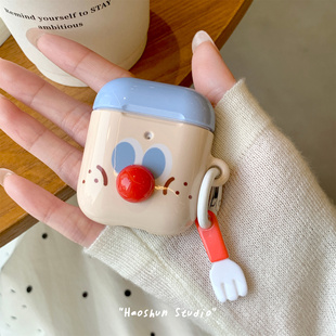 雀斑大眼仔适用于Airpodspro3保护套AirPods4耳机套aipods2 AirPodspro2苹果airpods3小众菲林光面可爱耳机壳