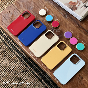 13pro手机壳Air光面菲林苹果15PROMAX 14PRO小众艺术硬壳14plus 16PROMAX苹果12 纯色菲林适用于iphone17