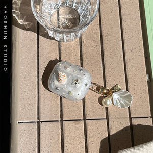 海螺星星适用于Airpods4保护套airpods2奶油胶耳机套aipodspro蓝牙耳机壳ipods/airpod3代ins风AirPodspro2