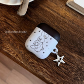 星星兔子适用于Airpodspro保护套AirPods4耳机套aipods2 AirPodspro2苹果airpods3小众菲林磨砂可爱耳机壳