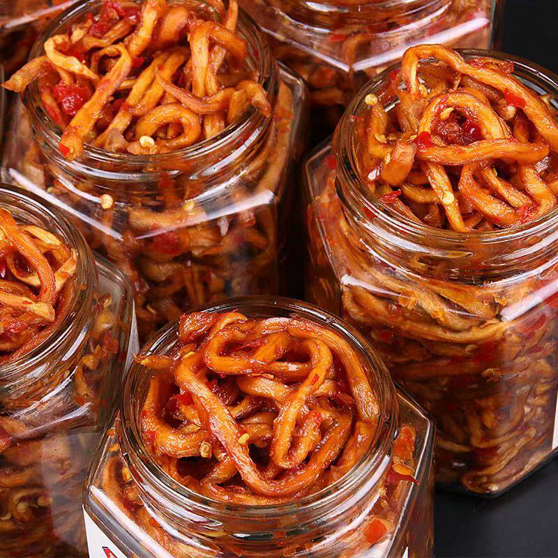 香辣木瓜丝干湖南特产下饭菜广西木瓜条开味胃菜咸菜榨菜酱菜瓶装