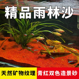 雷龙底沙灰青沙青红沙偏暗灰青沙青灰红沙雷龙专用原生鱼缸造景沙