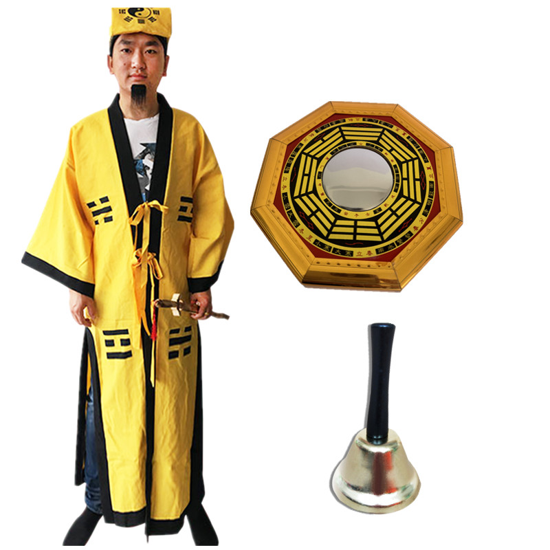 万圣节道士cos服装男法衣林正英同款茅山道袍太极八卦法袍法器
