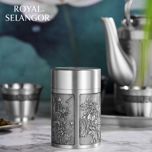 皇家雪兰莪手工锡制四季小茶罐