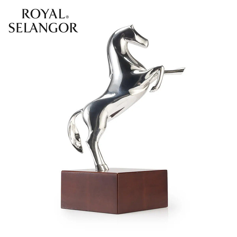 皇家雪兰莪ROYAL SELANGOR 雕塑马雕像纯手工进口锡制摆件送礼