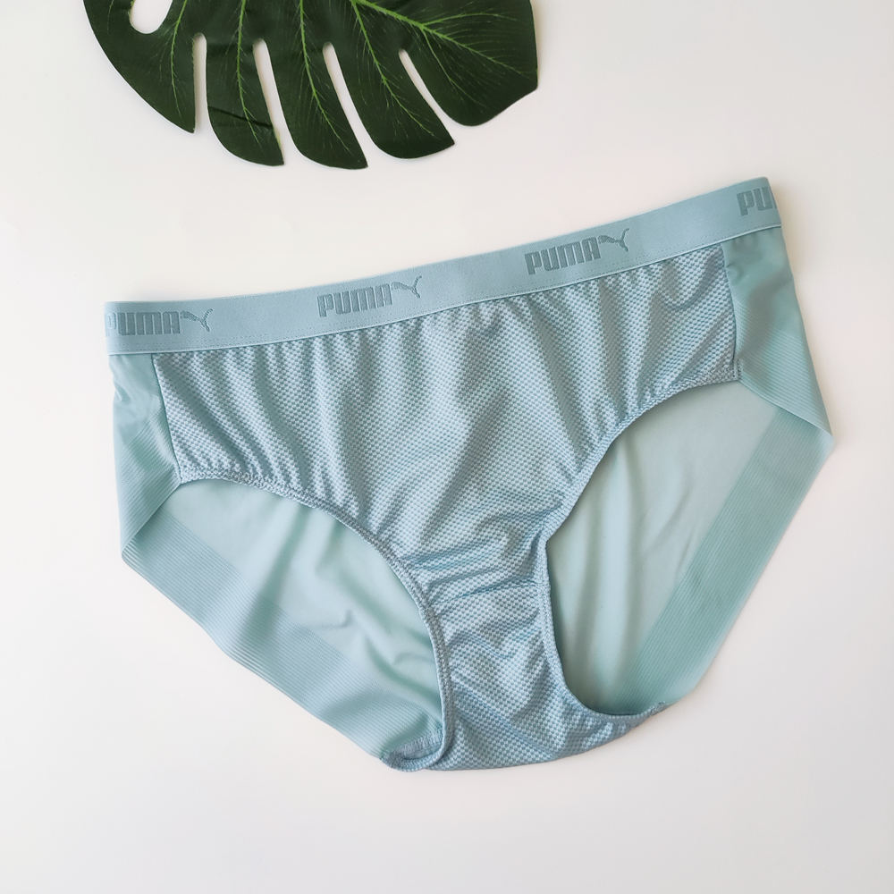 运动速干黑色中腰女三角内裤