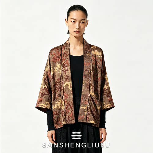 三省六部男士香云纱防晒汉服袍