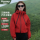 秋冬季 WASSUP PALM红色冲锋衣女2025新款 户外三合一登山服短外套