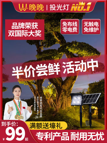 太阳能户外草坪灯Led庭院景观灯户外防水树灯聚光灯房子花园地板