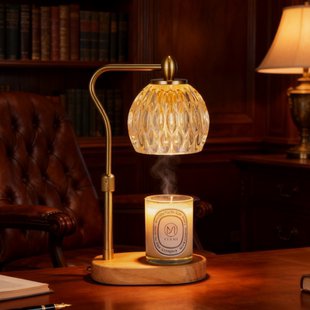 新款 可升降融蜡灯香薰灯玻璃香薰炉床头灯可定时融烛灯卧室台灯